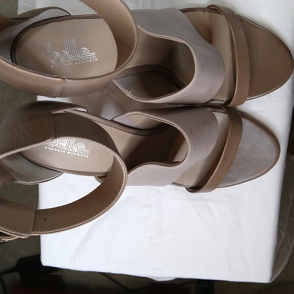 Sigerson Morrison Tan Heels with Straps - Picture 7 of 7
